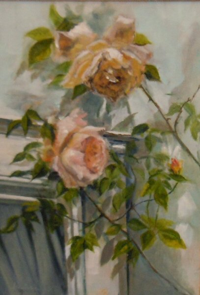 Roses by a Window by Jane Swan